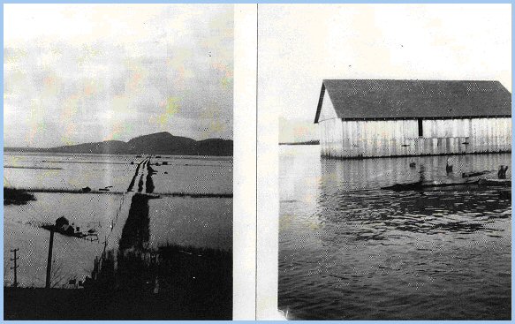 Sumas Prairie in flood - February 1935