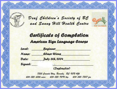 American Sign Language Course