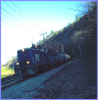 Freight Train at Wilson Road, Yarrow - December 28, 2004